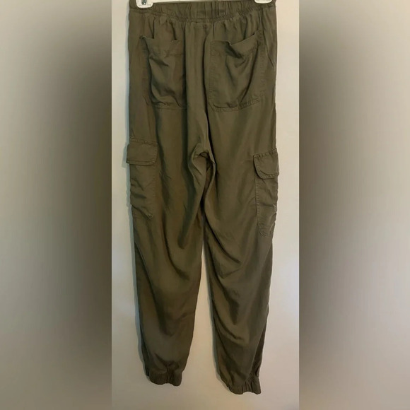 Japna Womens Army Green Multi pocket Drawstring Elastic Waist Joggers Sz Medium - Picture 2 of 13